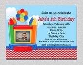 Bounce House Birthday Invitations Bounce House Birthday Party Invitations Printable Boys or Girls Il_170x135