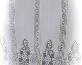 White lace Fabric, French Lace Kitchen Curtain Fabric, Lace Curtain Fabric