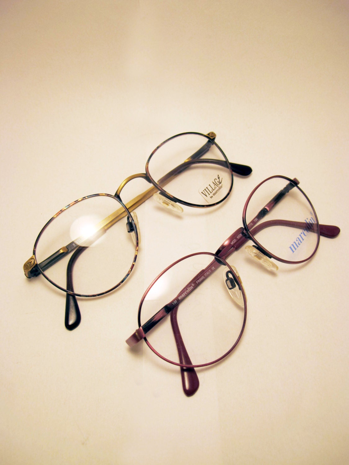 2 vintage lot of designer Eyeglasses Retro Eyewear Frames Marcolin