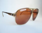 80's Vintage Brown Tortoise Frame Shell Rounded Oversisized Aviator ARNOLD PALMER Sunglasses