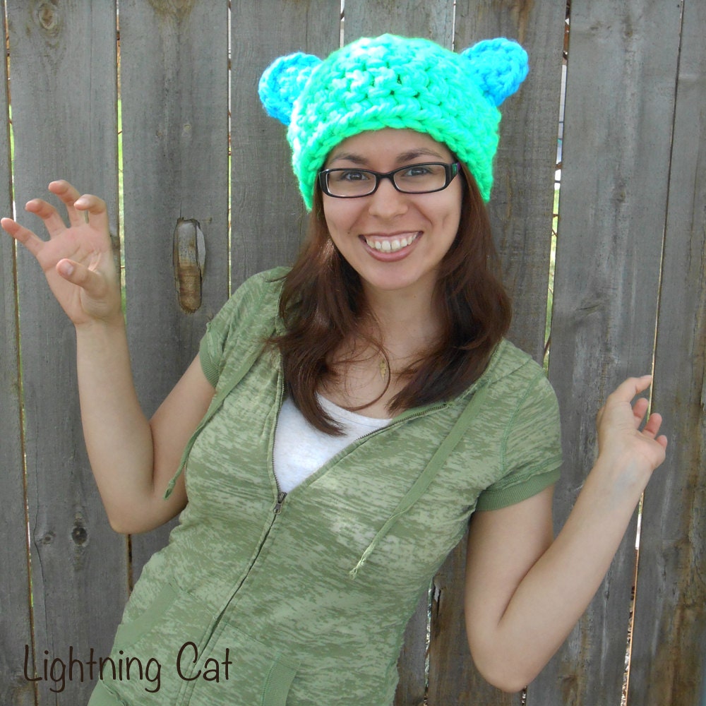 Neon Panda Hat - Made to Order