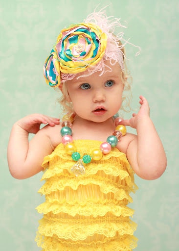 Baby Headband..Pastel Headband..Over the Top..Newborn Headband..Flower Headband..Toddler Headband..Fascinator