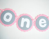 ONEDERLAND Banner, first birthday banner pink and grey or Name UP to 10 letters A501 Il_170x135