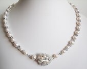 Bridal Necklace - Ivory Pearl Bridal Necklace - Bridal Statement Necklace - Wedding Necklace - Bridal Jewelry - Freshwater Pearl Necklace