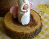 Waldorf Toy Fairy, Butterfly, gnome, white wool, pink hand dyed wool, girl birthday, Waldorf Toy, Eco friendly, natural toy