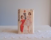 50s 60s dress pattern / Butterick 2317 sewing pattern for a full or slim skirt dress ...unused / factory folds