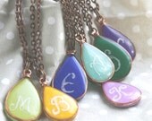 Personalized Necklace - Bridesmaids Set - Initial Pendant