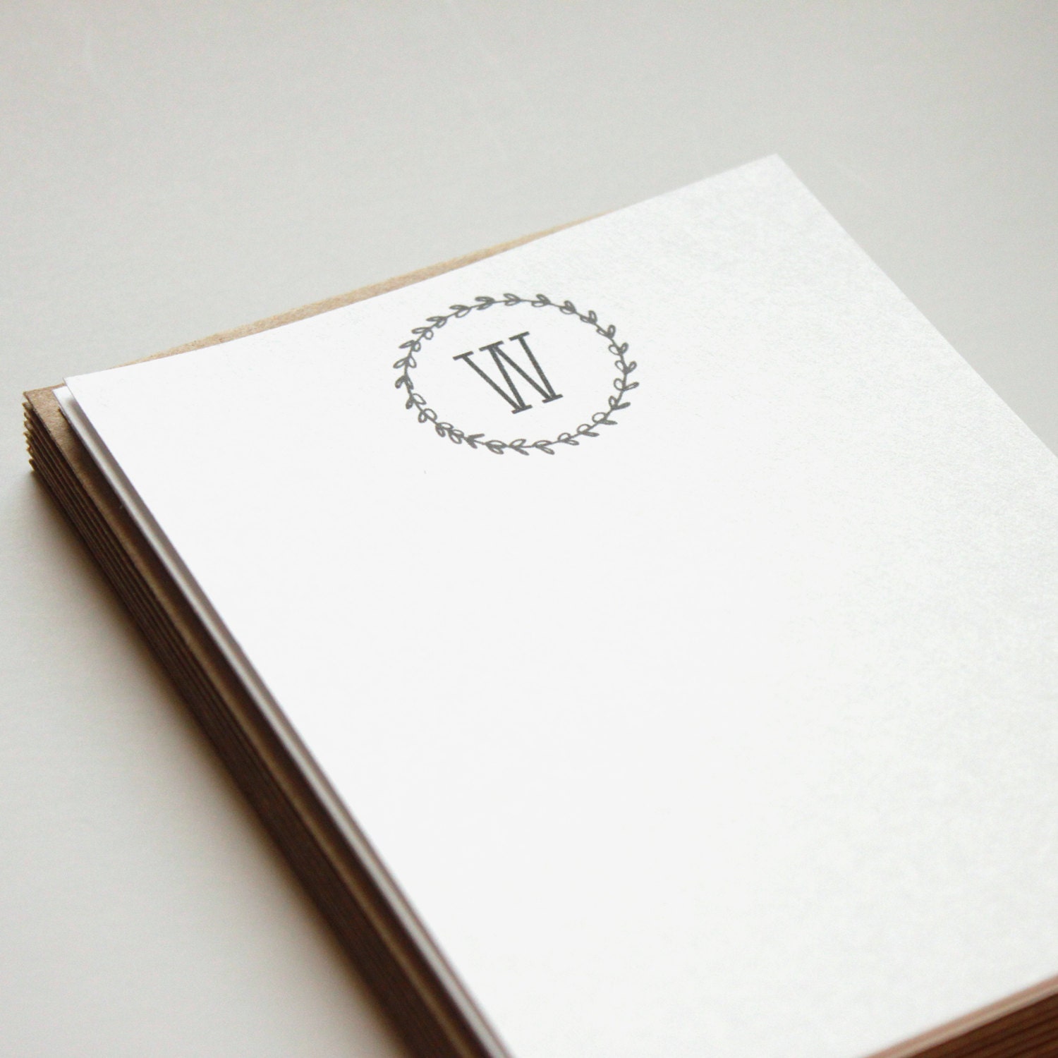 Black & White Monogram Notecards (Set of 8)