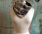Shibori Hand Dyed Silk Summer Infinity Scarf OOAK