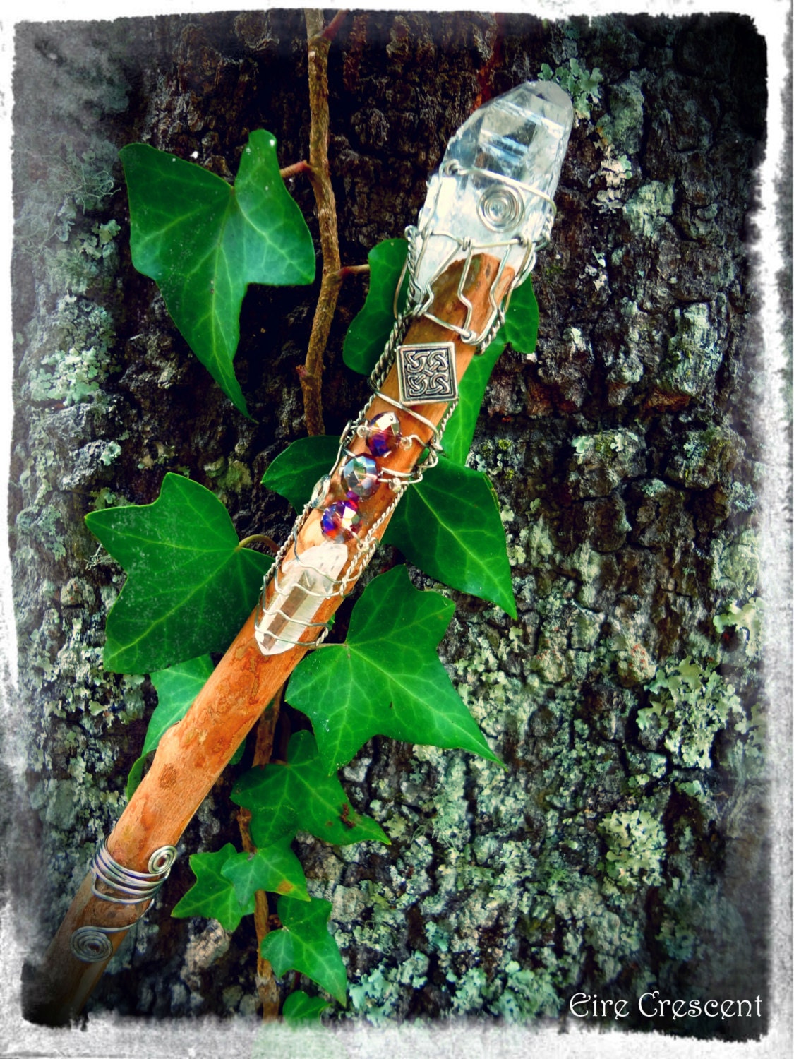 RESERVED- The Mystic Dreamer- Quartz and Ametrine Maple Wand