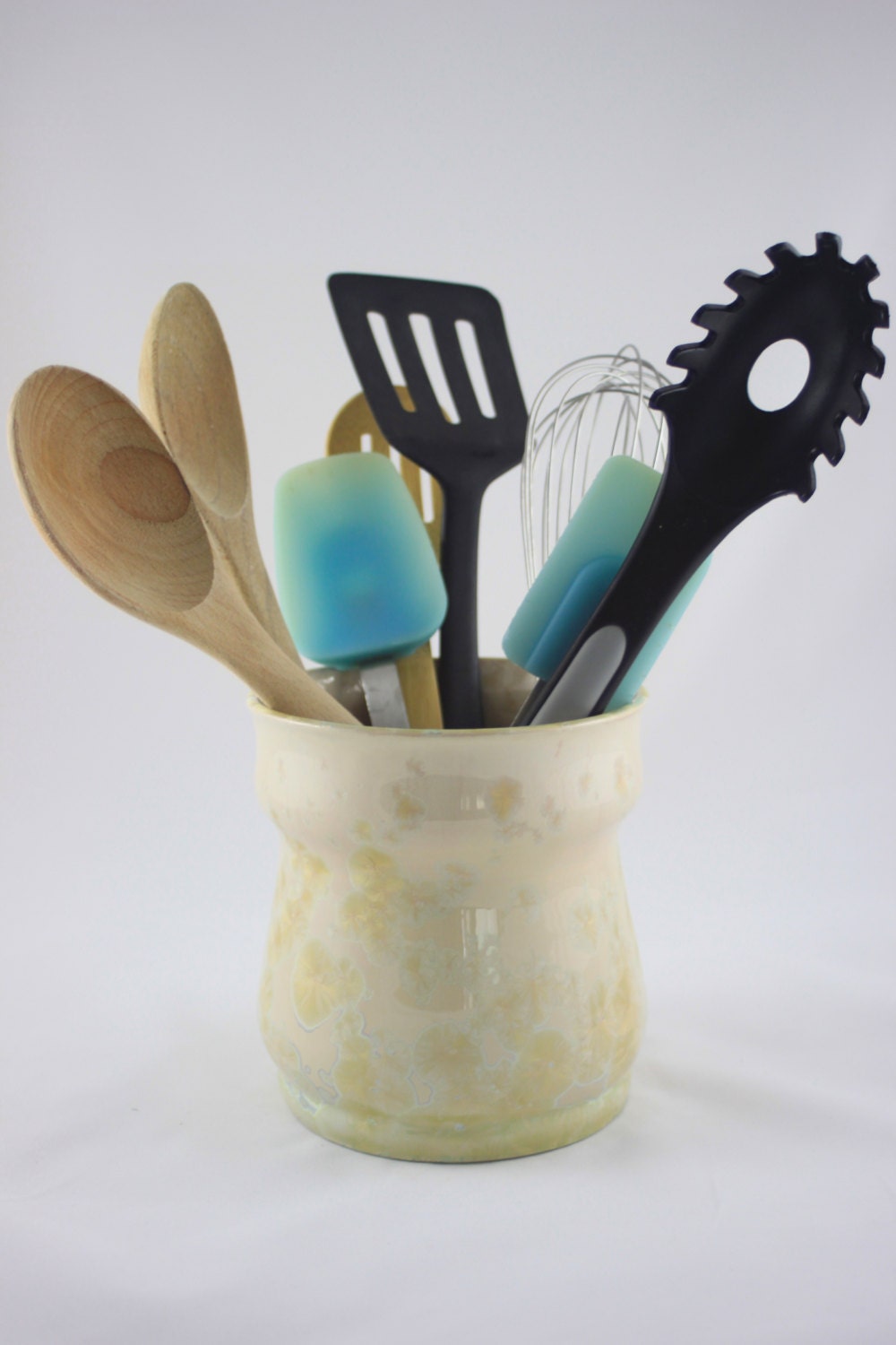 Utensil Crock, Rutile Crystalline
