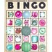 Cottage Chic Pink and Seafoam Green BINGO Button Lot, Fancy Buttons-- 0531