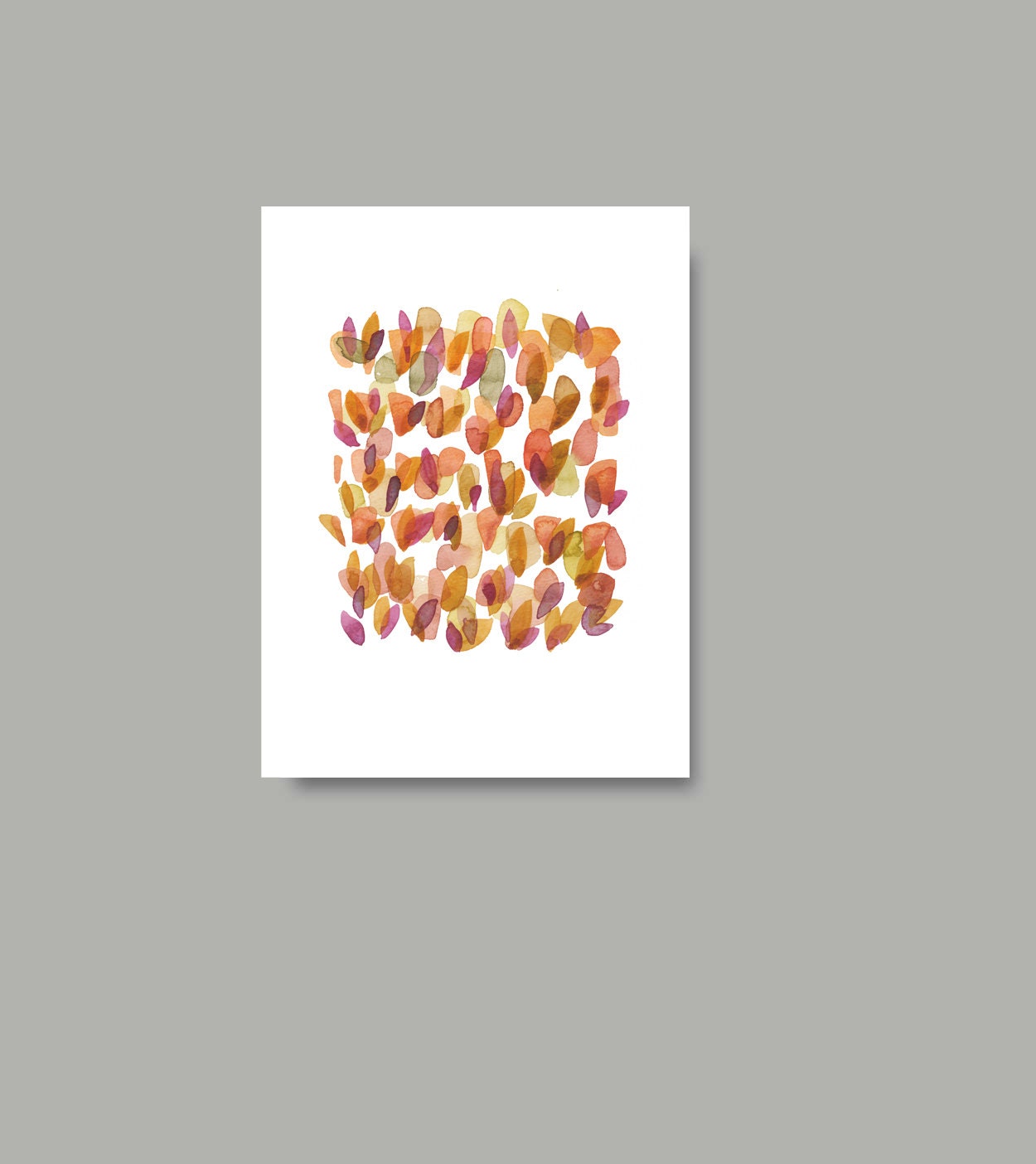 Original painting watercolor painting Open Up orange peach petals spring petals mother's day gift