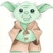Yoda Watercolor Painting