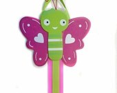 Butterfly wood Hair bow Holder Organizer / hair clip organizer .  Free Ship Promo with 20 USD or more