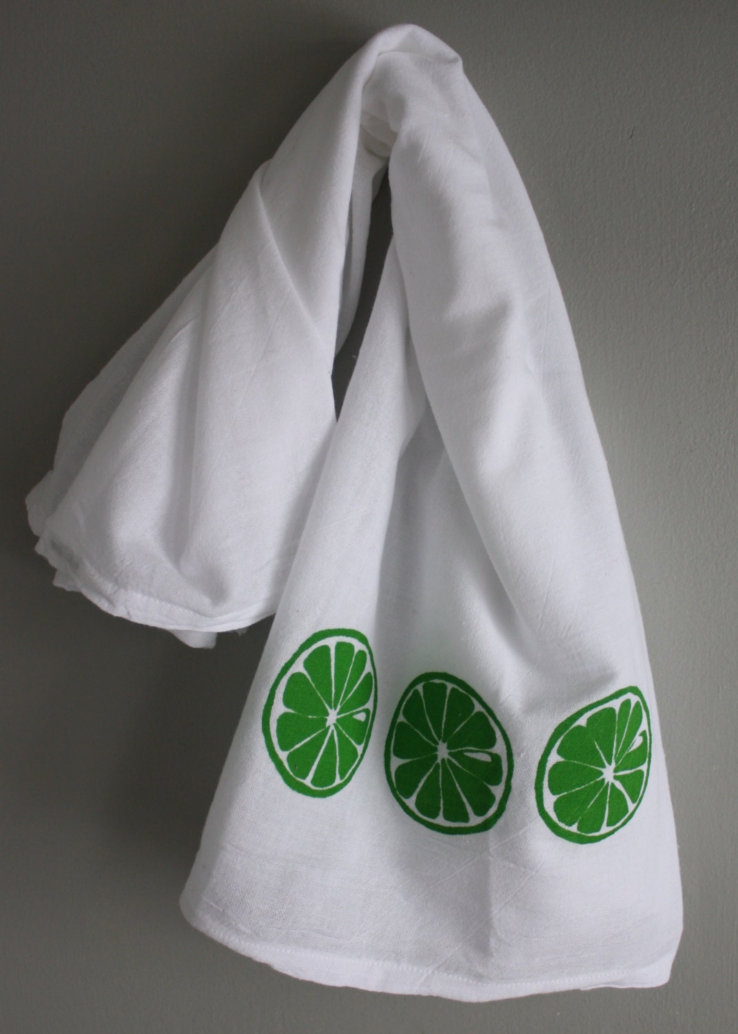 Lime Kitchen towel hand screened