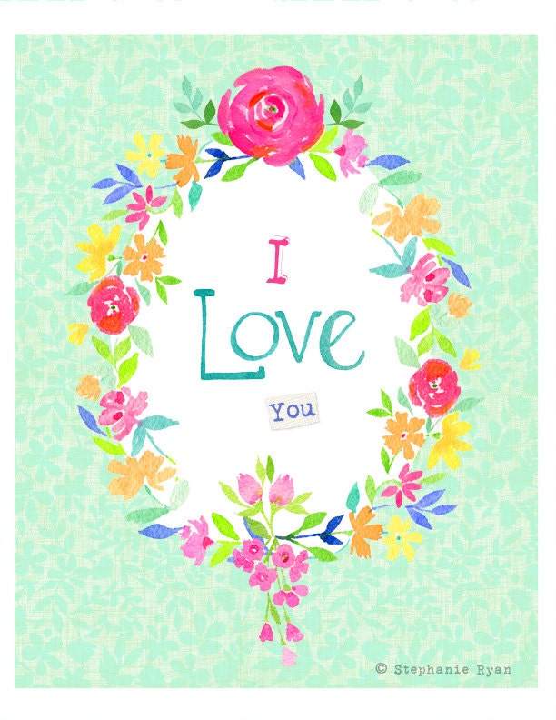 8x10 Print I Love You