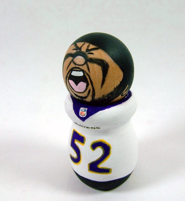 Ray Lewis Baltimore Ravens Linebacker Handmade Wood Figure Collectible Cake Topper READY TO SHIP