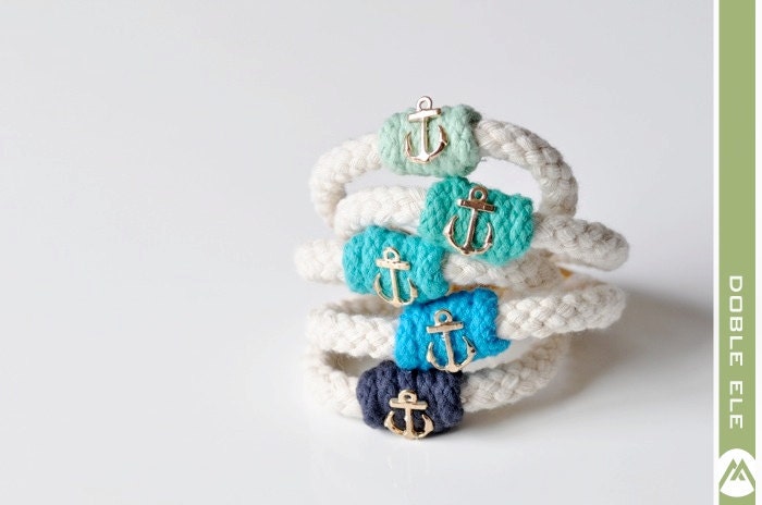 Anchor Rope Bracelet - Available in 13 Colors