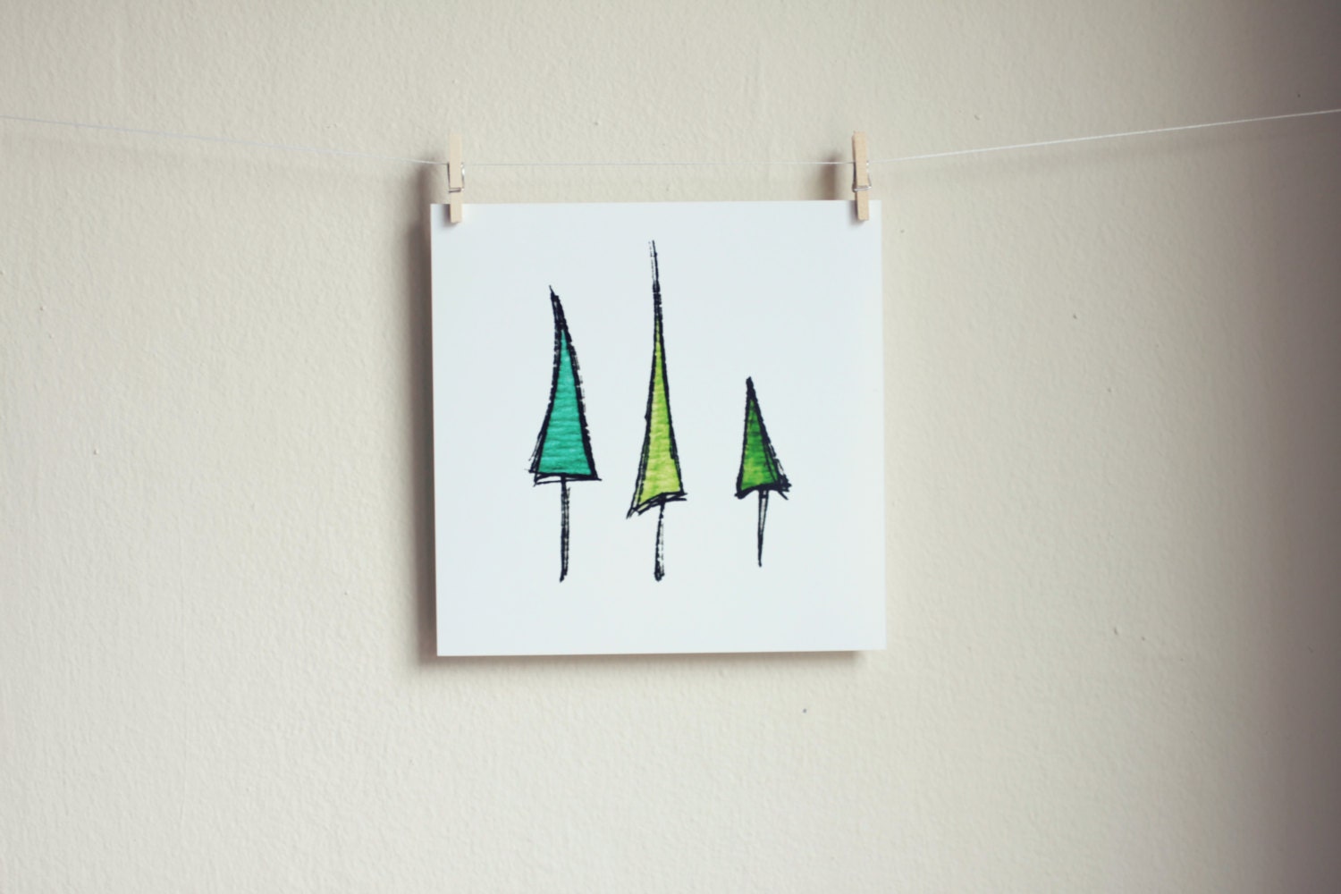 5x5 Luster Print - Tiny Trees