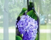 Oil Dispenser with Hand Painted Lilacs