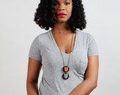 Double Arrow Cross Stitch Two Tier Geometric Necklace