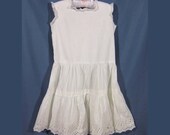 Edwardian-1920s Little Girls Slip/Petticoat - Eyelet Flounce - Doll re-use