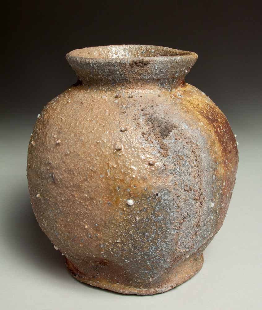 Shigaraki Haniare Anagama Wood Fired Vase