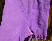 Vintage 50's-60's Purple Natureflex XS/S Garter Girdle Lace Bike Short
