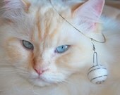 One Orb STEEL SPIRAL Cat Hair Earrings