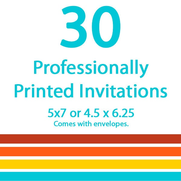 Professional Printing of 30 Invitations Il_170x135