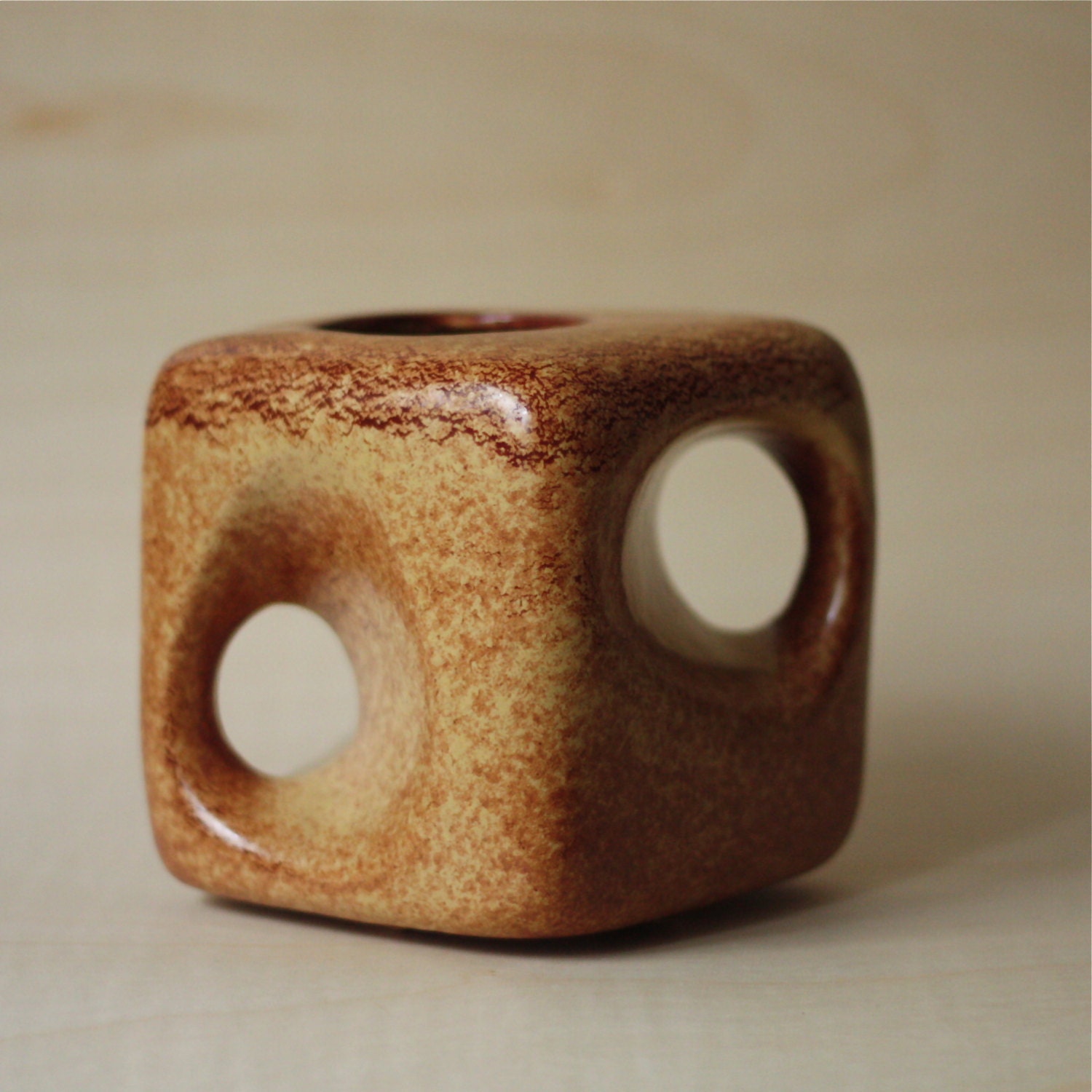 Vintage Italian Pottery Chimney Vase By Bertoncello