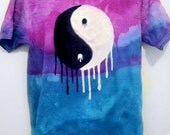 Custom Colors Dripping Yin-Yang  on T-shirt, Tank or Crop Top