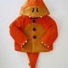 Kids Coat: Pop Orange Dino