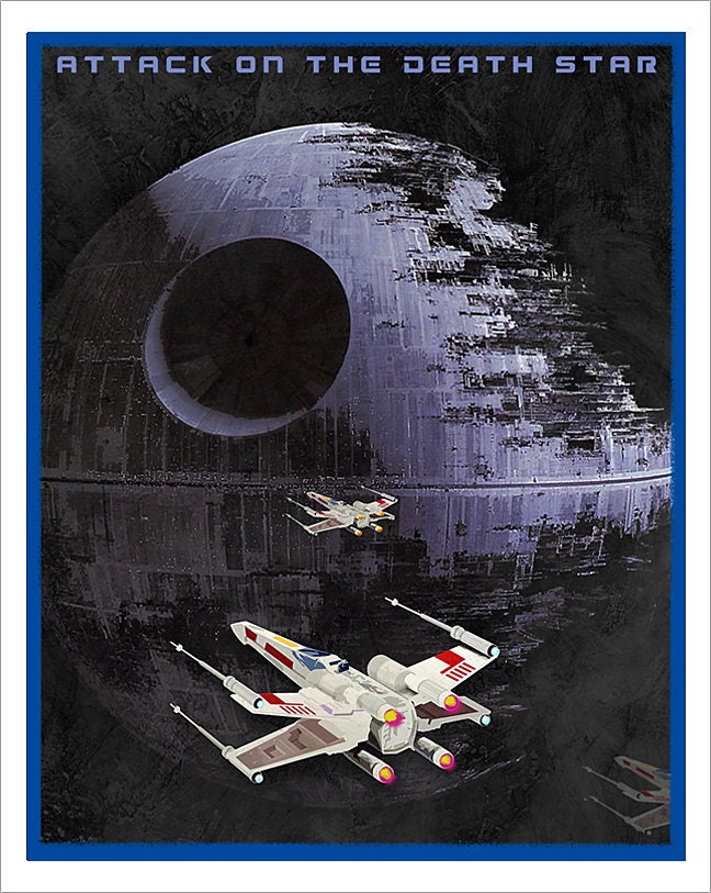 Star Wars - Attack on the Death Star -  16"x20" - Star Wars print