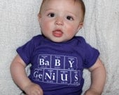 BABY GENIUS Periodic Table Creeper  - The Original Baby Genius by Periodically Inspired - Baby Gift For Scientist Parents