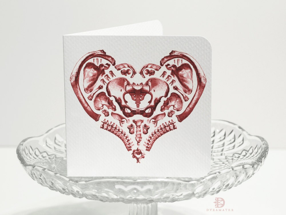 In love with your bones (one folded card and envelope)