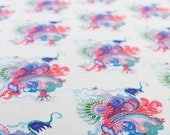 Custom Order Fabric in AQUATIC CARETTA print - Designer fabric by the yard
