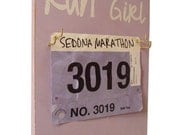 Run like a girl: race bib holder