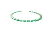 Green jade necklace, dark green jade drops, Italian gemstone jewelry.