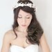 Beach Wedding Crown, Sand dollar, Starfish, Seashells Peals Crystals & Flowers Tiara, 'La Lait', accessory, wedding accessory - NADYA -
