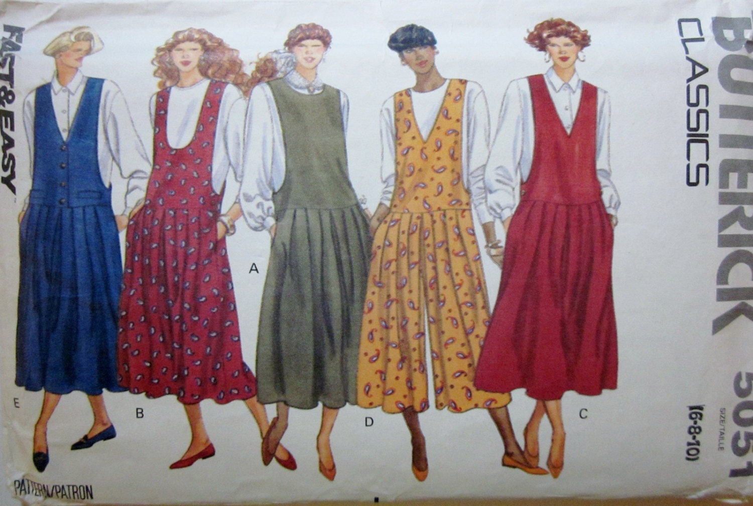 Butterick 5051 Womens Jumpsuit and Jumper Pattern