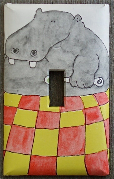 George and Martha Upcycled / Recycled Light Switch Plate