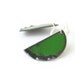 Enamel earrings green emerald black halfmoons geometry dangle drop by Alery bioteam