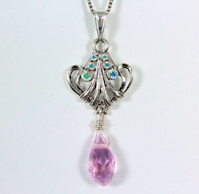 Pink Swarovski Crystal Pendant