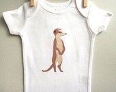 Baby clothes, meerkat. Long or short sleeve. Your choice of size.