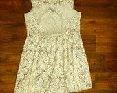 Sleeveless White Lace Dress Size Large / Extra Large