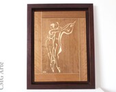 OOAK Wood Inlay DANCE  Art Work - Art Design - Marquetry - Handmade Woodwork - Home Decor