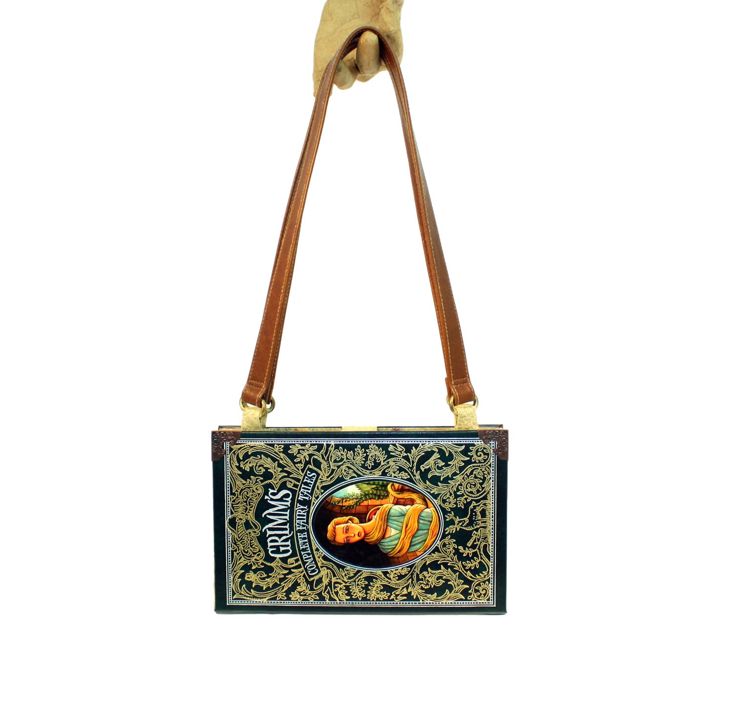Grimms Fairy Tales Book Purse - Decadence Bookpurse handbag or upcycled clutch -