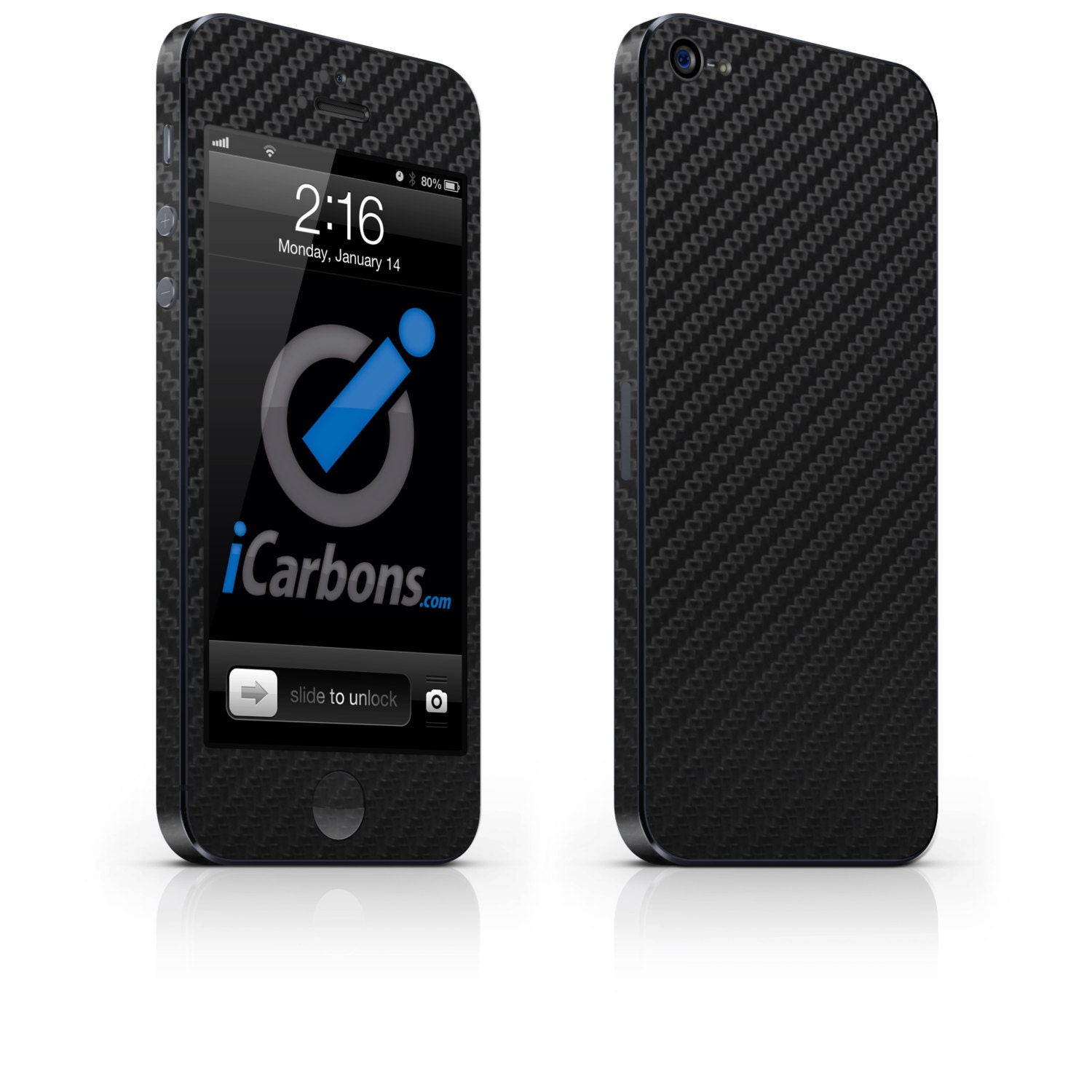 iCarbons Black IPhone 5 Carbon Fiber Skin Decal FULL COMBO